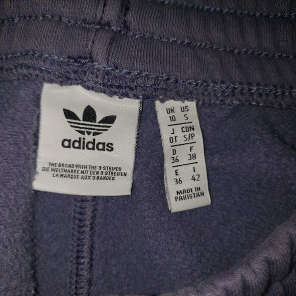 Adidas Sweatpants Womens Small DU2348 Trefoil Fleece Joggers Athletic Pants - Picture 3 of 6